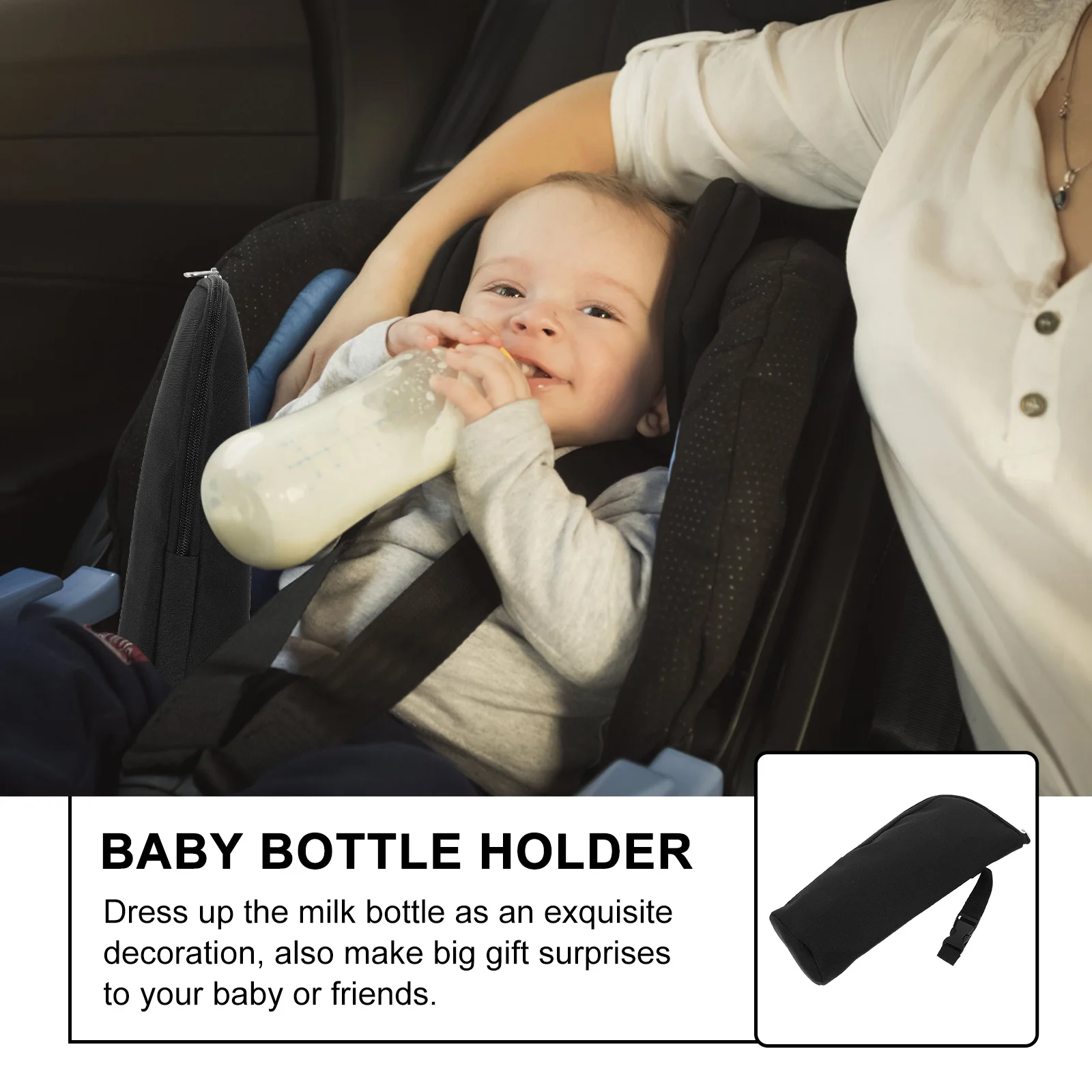 

Insulated Bottle Bag Breastmilk Cooler Bag Durable Practical Long Time Use Exquisite Decoration Easy Carry Stroller Clip
