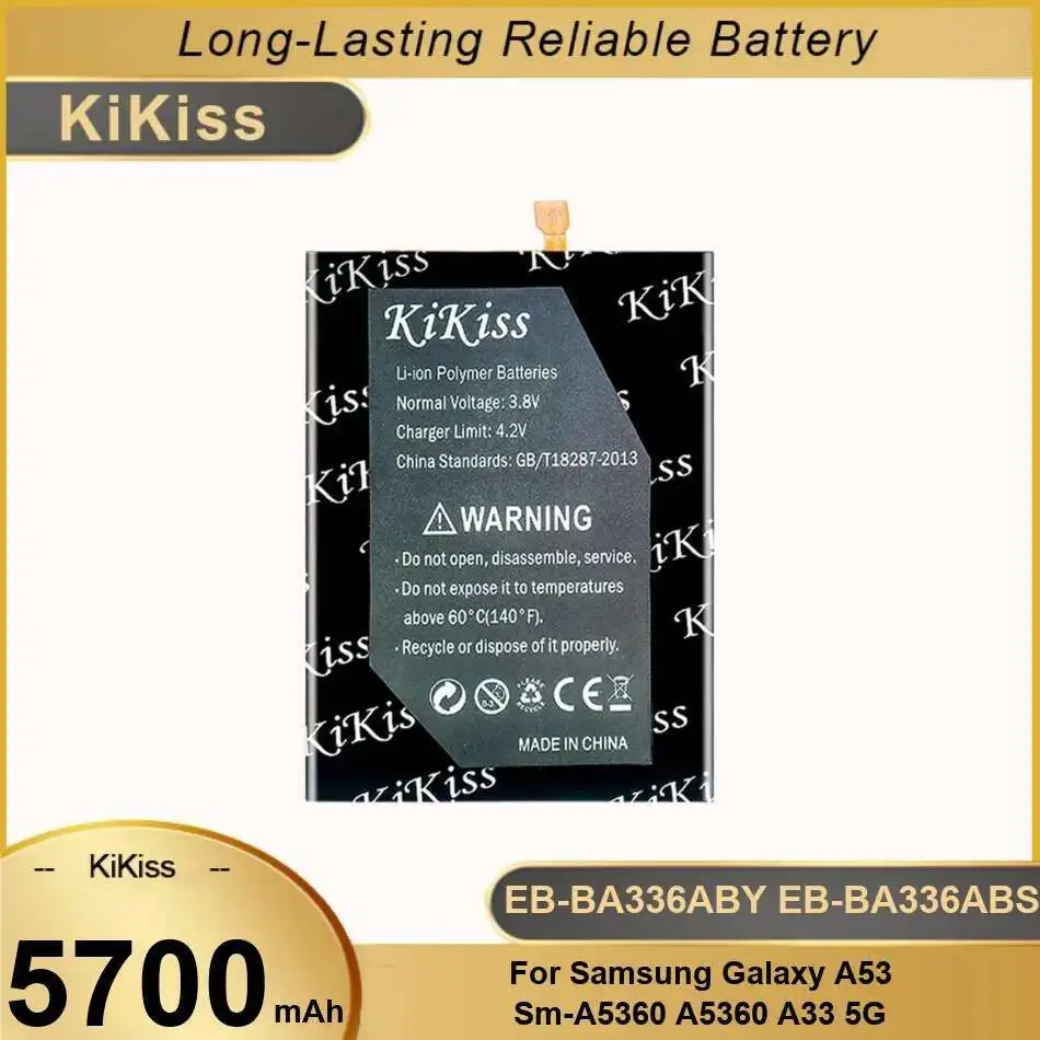 

Аккумулятор мобильного телефона EB-BA336ABY EB-BA336ABS 5700 мАч для Samsung Galaxy A53 SM-A5360 A5360 A33 5G