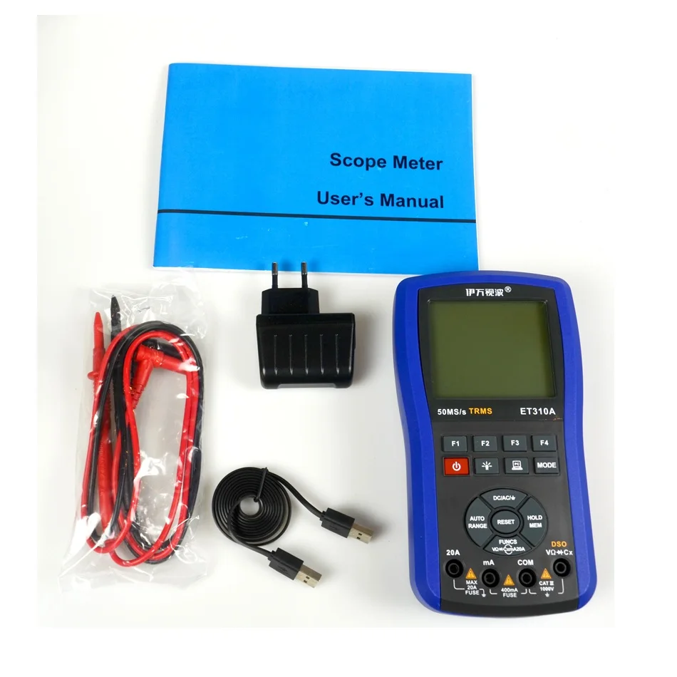 EONE-Digital متعدد الذبذبات التخزين ، ET310A ، 10MHz ، 50Msps ، وظائف DMM ، RMS الحقيقية ، AC ، تيار الجهد المستمر ، اختبار المقاومة