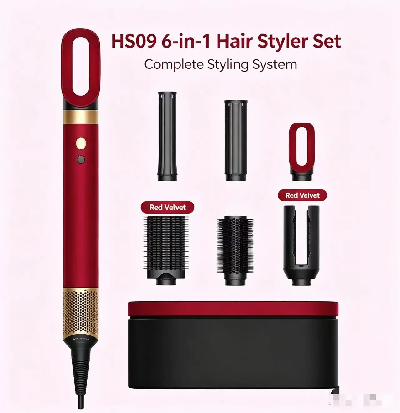 2026 HS09 All in One Professional Hair Styler Travel Dryer Hot Air Brush Straightener Curling Wand Multi hairdryer blow dryer