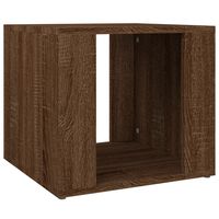 vidaXL Nachttisch aus Holzwerkstoff mit Braun Eichen-Optik (41x40x36 cm), robust und mit viel Stauraum