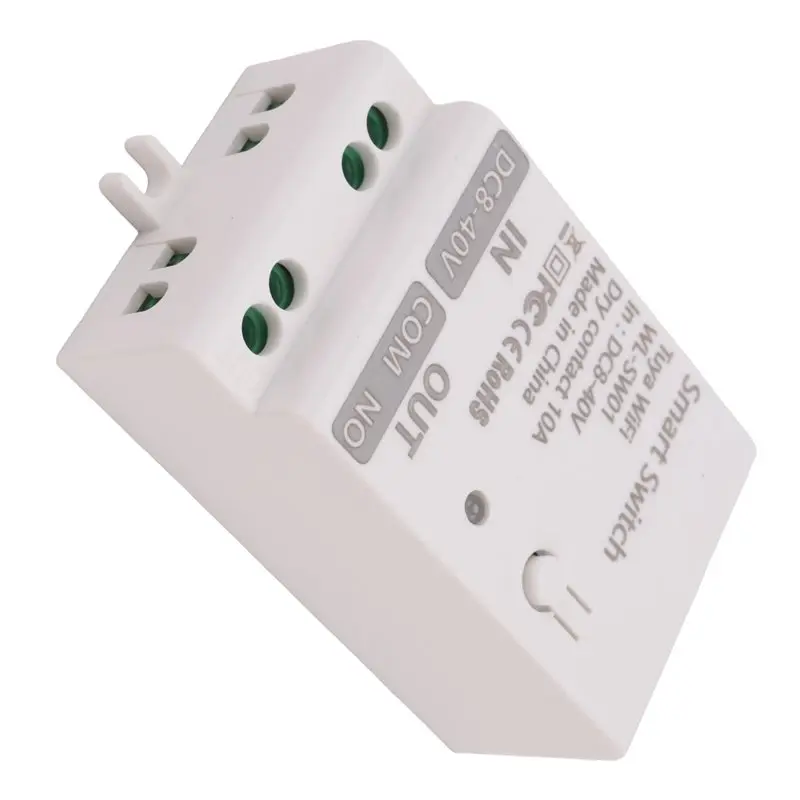 AF91-Tuya Wifi inteligente módulo de interruptor de contacto seco 10A hogar Universal DIY relé de interruptor funciona con Smart Life Alexa