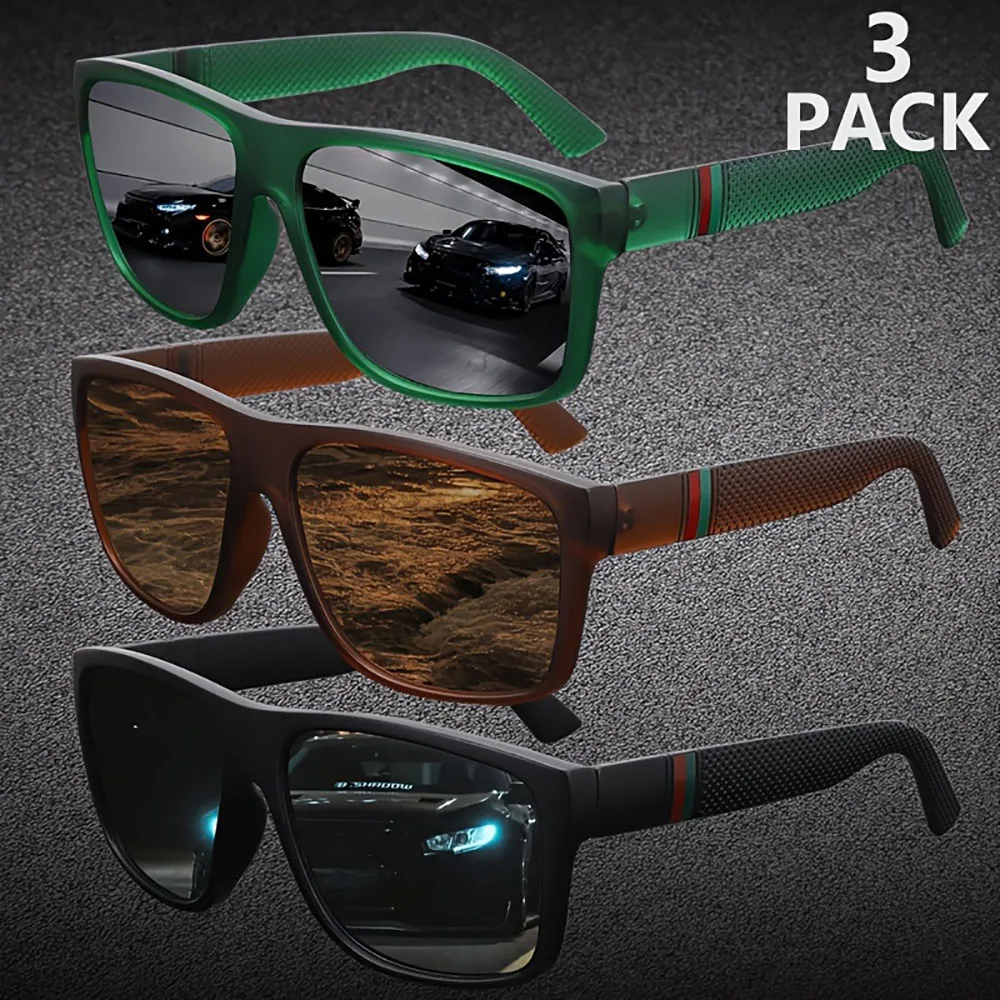 1-3PCS Klassische Polarisierte Sonnenbrille Marke Designer Vintage Sonnenbrille Mann Modische Fahren Sonnenbrille Familie Outdoor Brillen