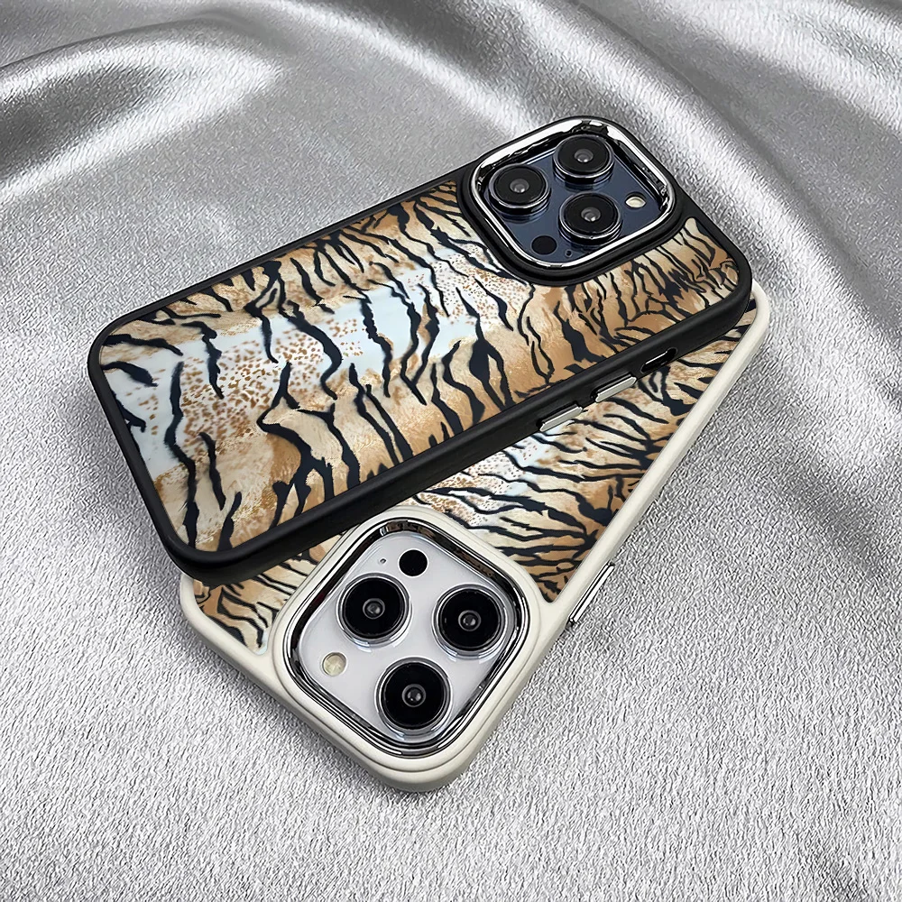 

Tiger texture case, suitable for iPhone16Pro Max/ iPhone16Pro/ iPhone16/ iPhone16 Plus to iPhone11 12 13 14 15 series