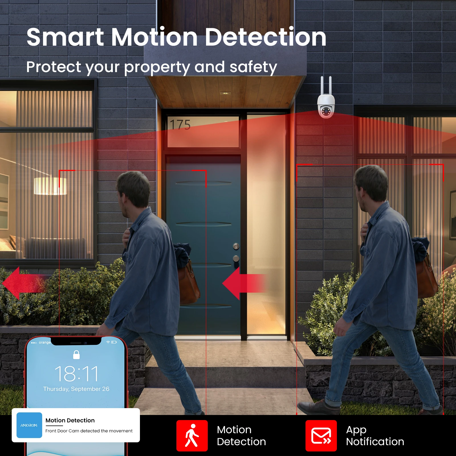 Imagem -03 - Tuya Câmera ip ao ar Livre 3mp Wifi Segurança Cor Visão Noturna Detecção de Movimento P2p Câmera de Vigilância de Vídeo Ptz com Alexa Google 2k