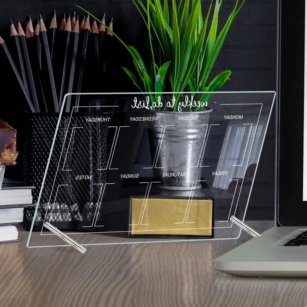 

1 set 1 Set Acrylic Memo Transparent Desktop Writing Board For Office School Home Multi-Function Message Recording Board