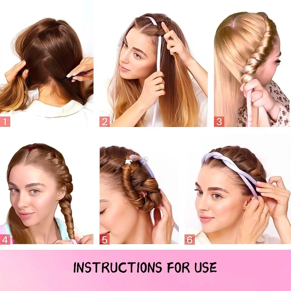 1.6M Heatless Curling Rod Headband No Heat Hair Curler Lazy Hair Rollers Soft Hair Curlers Sleeping Curling Hair Styling Tools