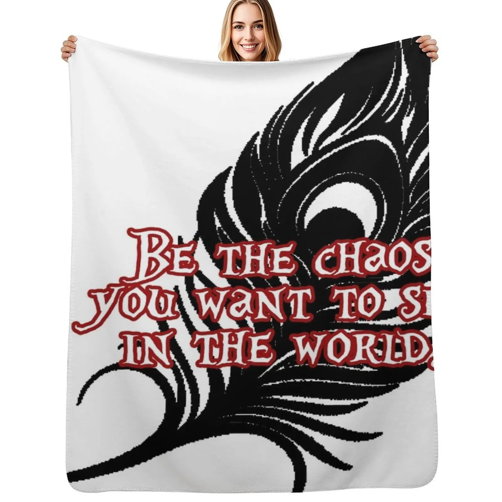 

Mollymauk - Be the chaos you want to see in the world Throw Blanket Reusable Durable Soft Blanket for All Seasons