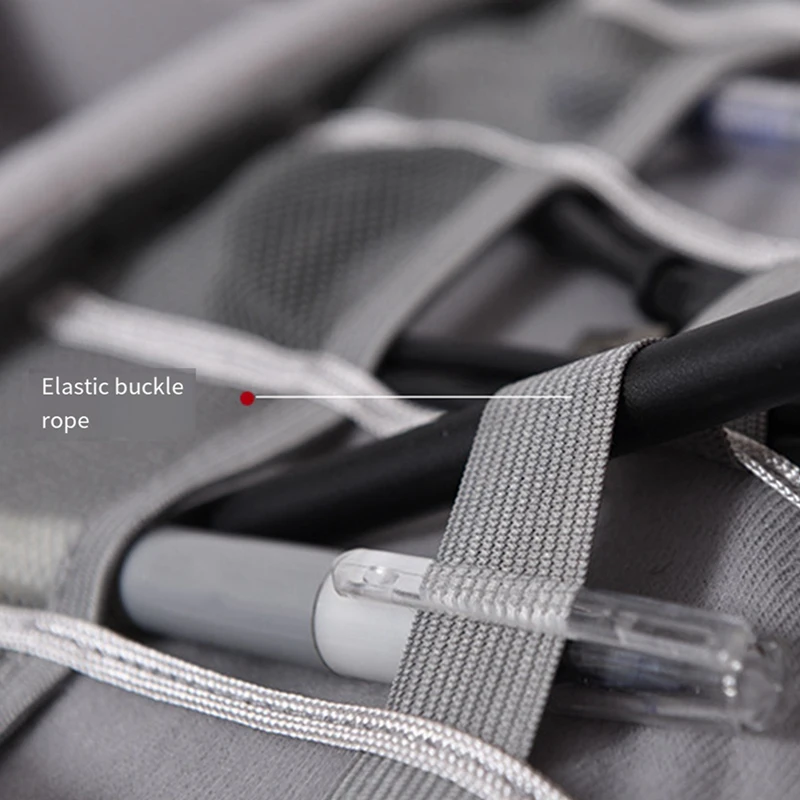 Waterproof USB Data Line Storage Bag Charger Plug Organizer Storage Bag For Travel Electronic Organizer Black