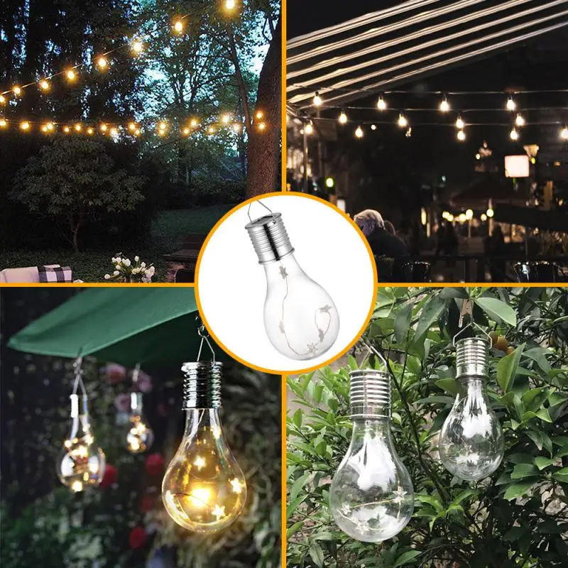 Solar Led Holiday Colored Hanging Lights Waterproof High-quality Light String Outdoor Solar Decorative Color Light Bulb