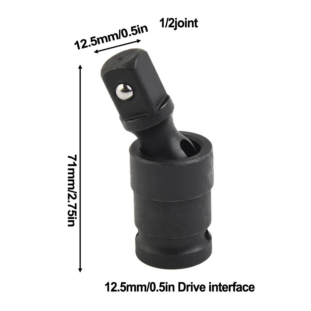 Imagem -02 - Junta Giratória Pneumática Universal Adaptador Wobble Ferramentas Manuais Acessório de Chave Impacto Aéreo 12 70x12.5 mm 1pc