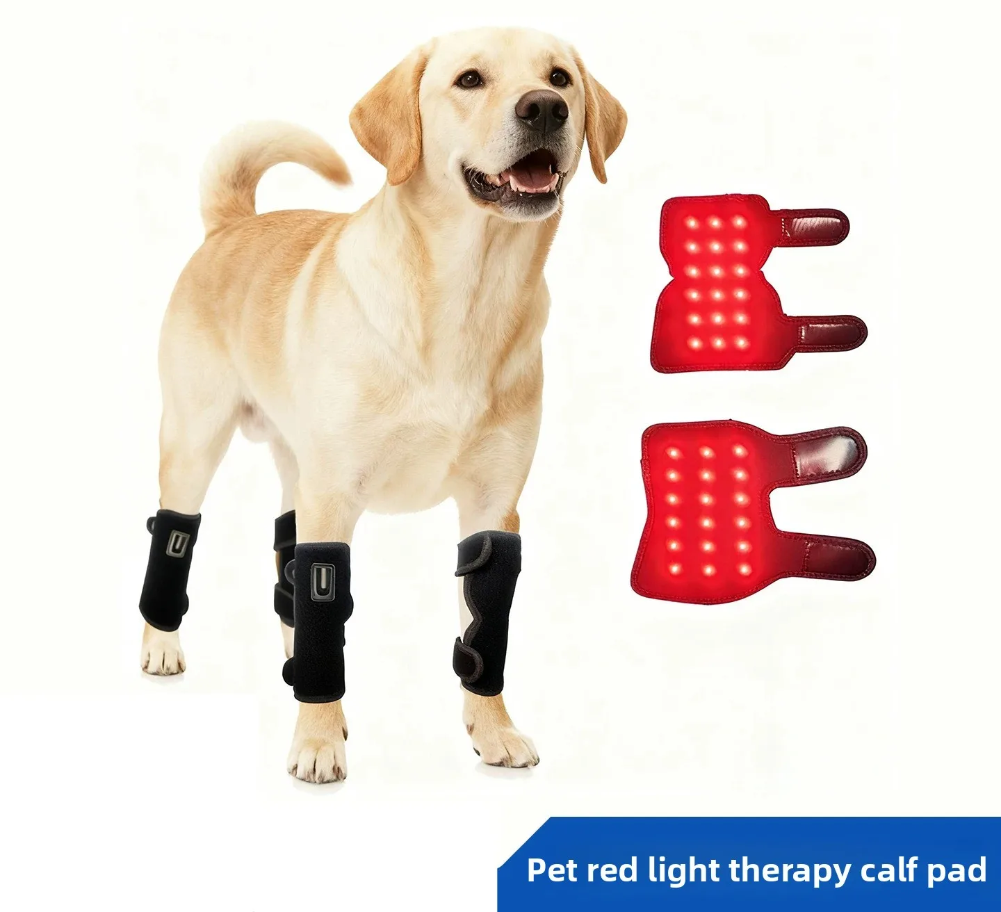 Pet Red Light Leg Wrap, Infrared Warm Pad for Dog Knee Joint, Portable Warm Compression Wrap for Senior Dogs at Home