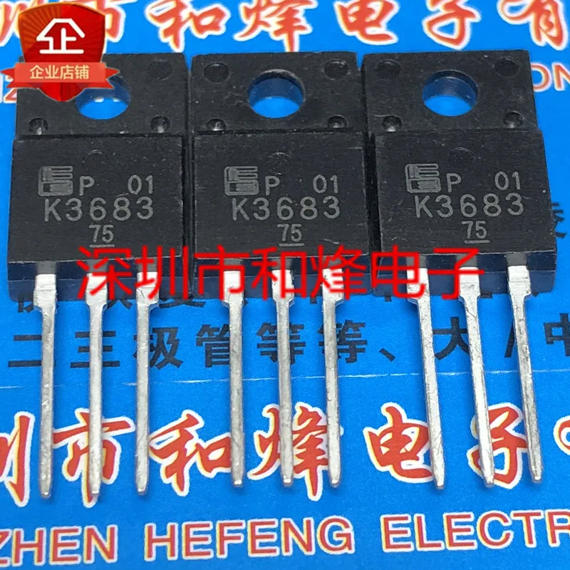 10PCS/Lot K3683 2SK3683  TO-220F MOS 500V 19A   Best Quality Fast Shipping 100%Test