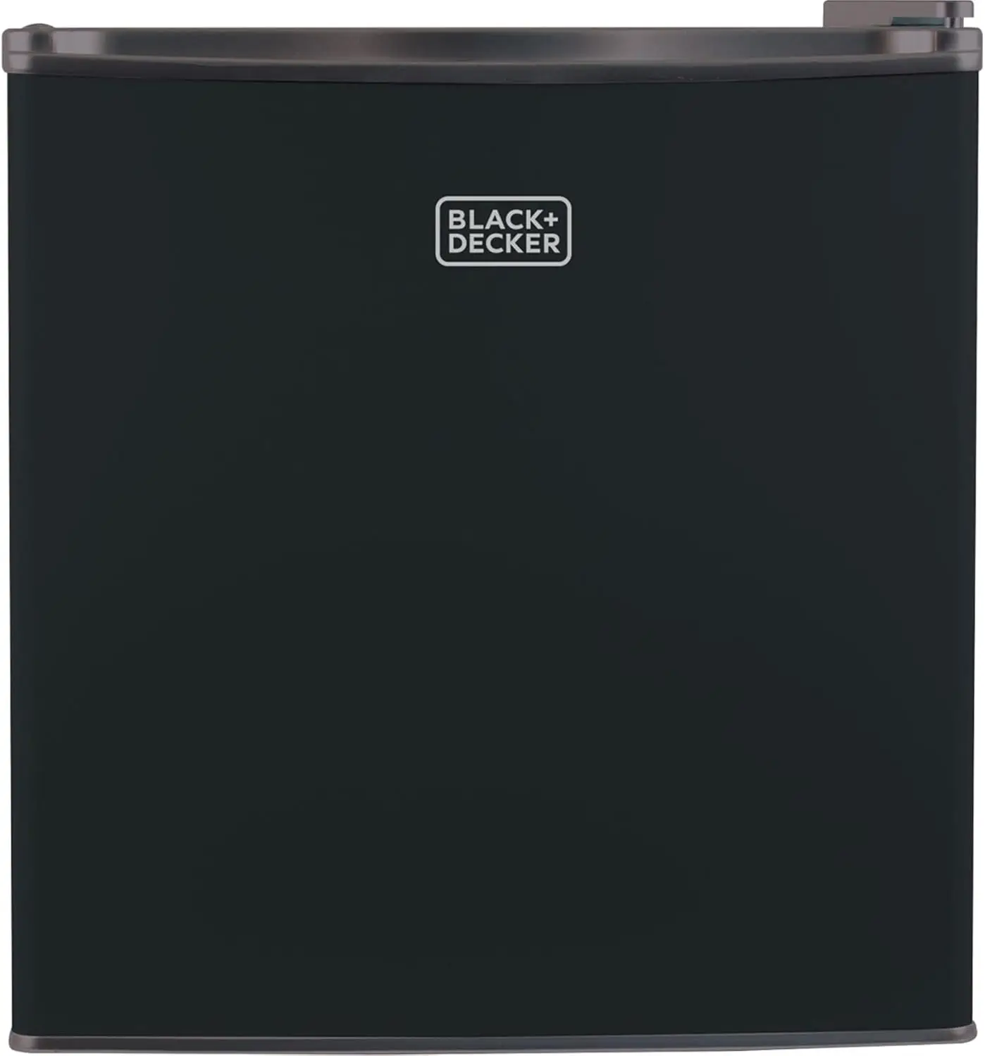 Compact Refrigerator Energy Star Single Door Mini Fridge with Freezer, 1.7 Cubic Feet, Black