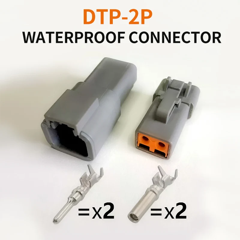 1PCS 2 Pin Way DTP Series Male Female Waterproof Electrical Auto Connector DTP06-2S DTP04-2P for Deutsch