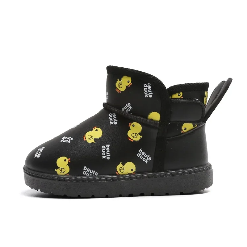 Kids Snow Boots Winter Boys Cotton Shoes Fashion Cartoon Children Girls Student Short Boots Warm