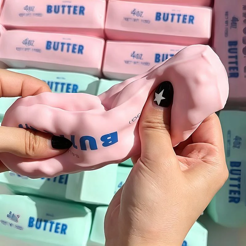 Crunchy Butter Stick Squishy Stress Ball Fidget Toy Crunchy Squishies Squeeze Toy ASMR Anti Stress Release Hand Relax Gift Toys