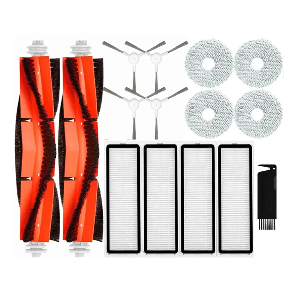 The New 15PCS Replacement Parts for Robot Vacuum S10+ / S10 Plus B105 Vacuum Main Side Brush Hepa Filter Mop Rag Cloth