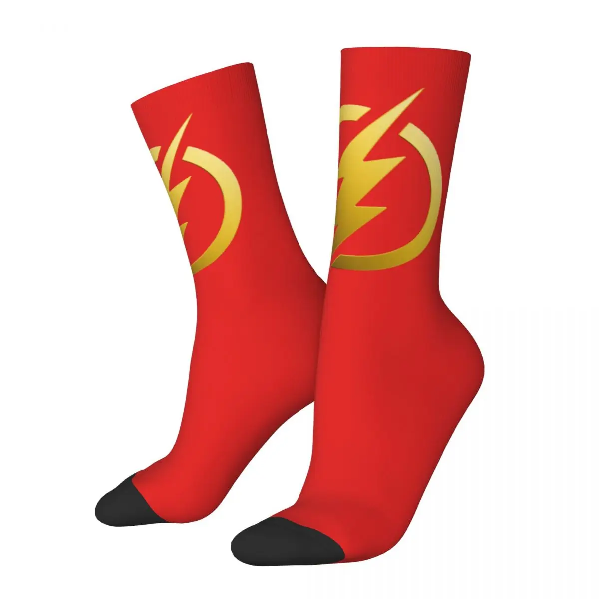 Red Flash Socks Logo Novelty Stockings Female Warm Soft Outdoor Sports Socks Winter Custom Anti Slip Socks