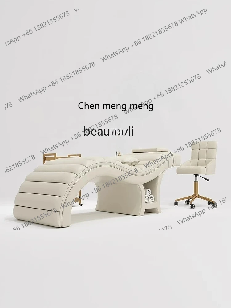 Eyelash bed S-shaped beauty bed Spa massage for beauty salon, minimalist facial bed