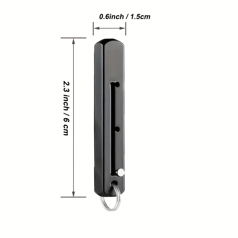 2-Pack Durable Portable Titanium Alloy Retractable Toothpicks Set with Stainless Steel Storage Case and Extendable Keychain Ring