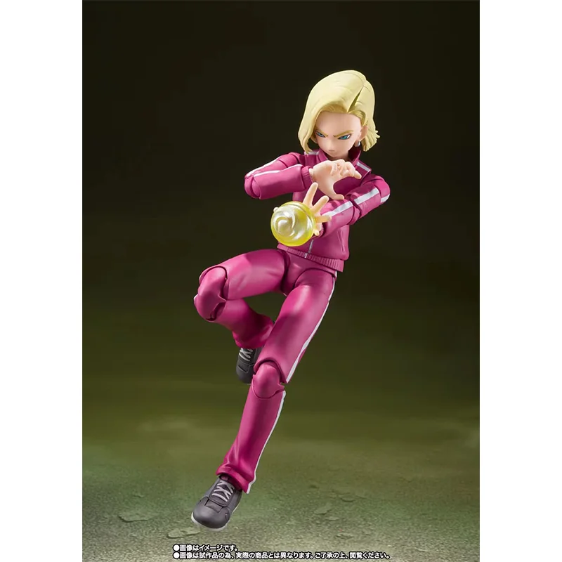 BANDAI-SHF Dragon Ball Anime Action Collection Figuras, S.H.Figuarts, Super Android 17, Android 18, Modelo em estoque, 100% Original