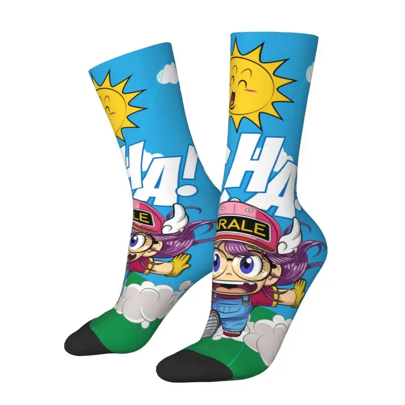 Custom Novelty Men's Dr S-Slump Arale Norimaki Dress Socks Unisex Warm Comfortable 3D Printing Manga Crew Socks