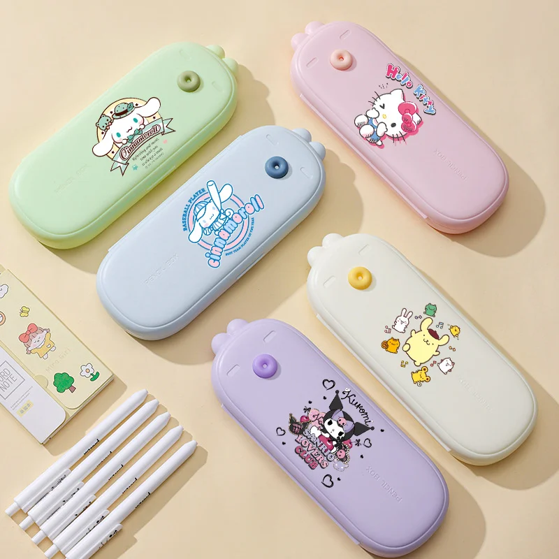 Пенал-hello-kitty-cinnamoroll-kuromi-квадратный-пенал-для-ручек-милые-канцелярские-принадлежности-для-студентов-коробки-для-хранения-канцелярских-принадлежностей-для-школы