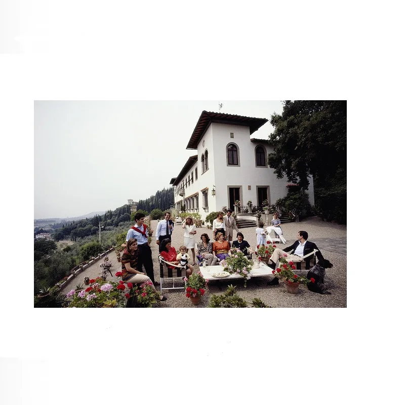 Slim Aarons 'The Ferragamo Family', Print Art Canvas Poster, Living Room, Home Wall Decor Picture