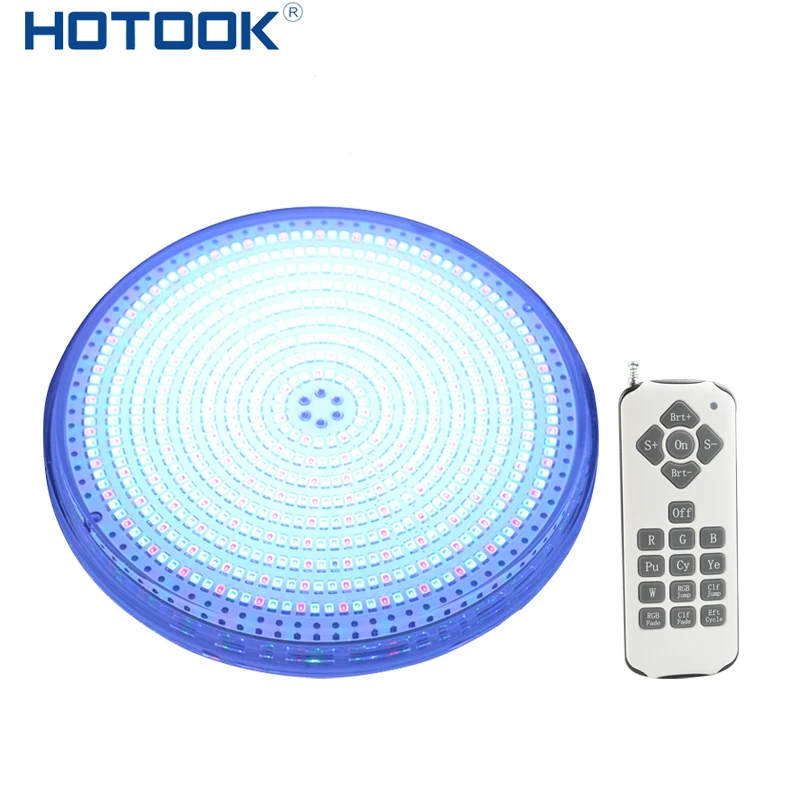 

HOTOOK New Resin-Filled Aquarium RGB Underwater Light IP68 Spa Pool Light Emitting White Blue Green Color Par56 LED Pool Light