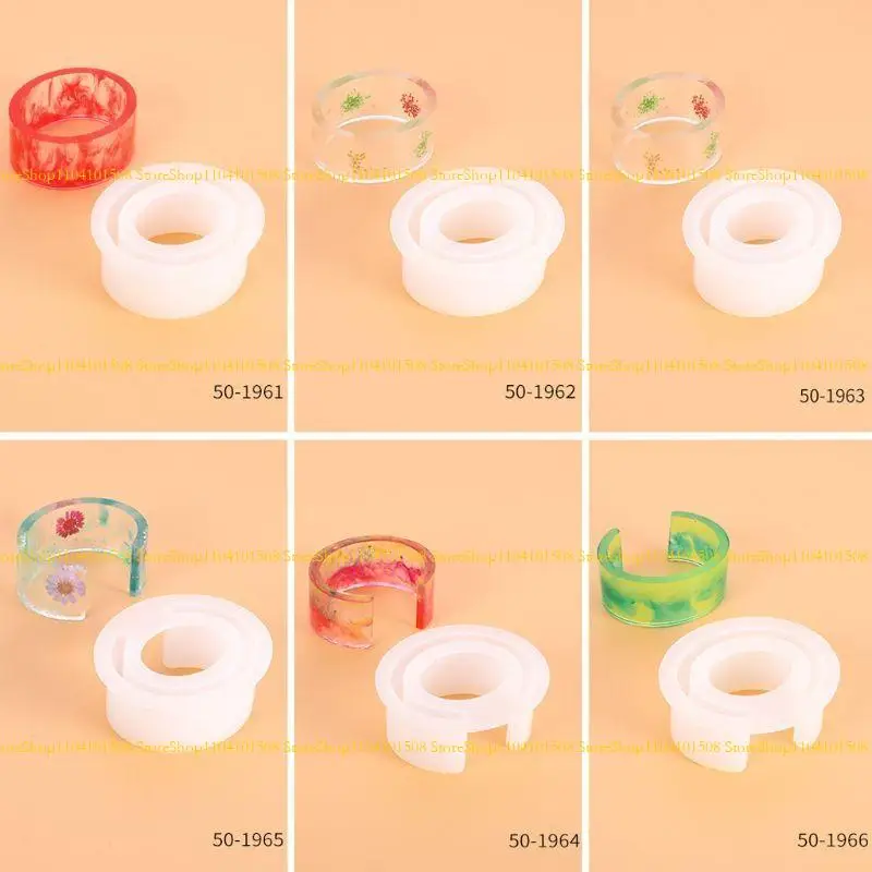 

15YC Open Design Bangle Silicone Bracelet Mould Epoxy Resin For Jewelry Making Mold