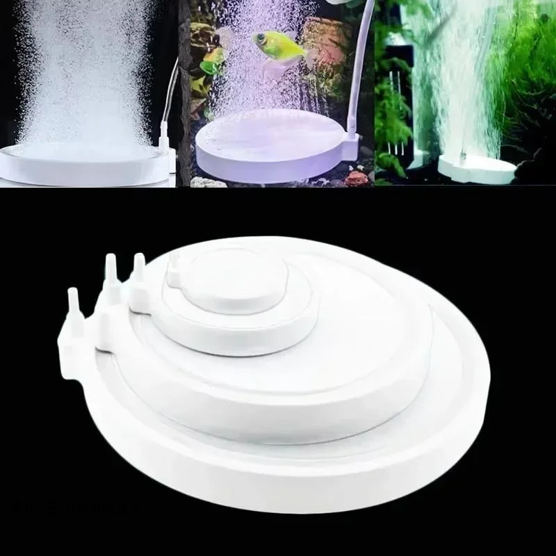 【E】Air Stone Oxygen Aerator For Aquarium Disc Bubble Diffuser Air Bubble Pump Hydroponic Oxygen Plate Mini Accessories Nano