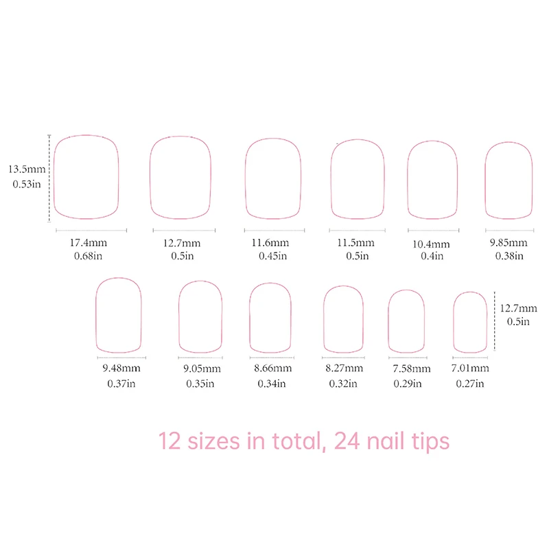 24개입 광택 짧은 프레스온 인조 손톱 글리터 매니큐어 재사용 가능한 가짜 손톱 인조 손톱 장식