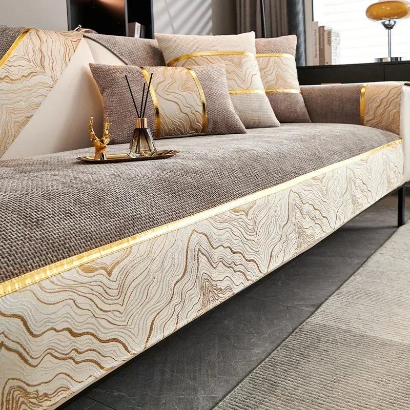 1PC Nordic Chenille Sofa Mat Non-Slip Kids Pets Sofa Cover Four Season Universal Couch Slipcover Towel for Living Room Home