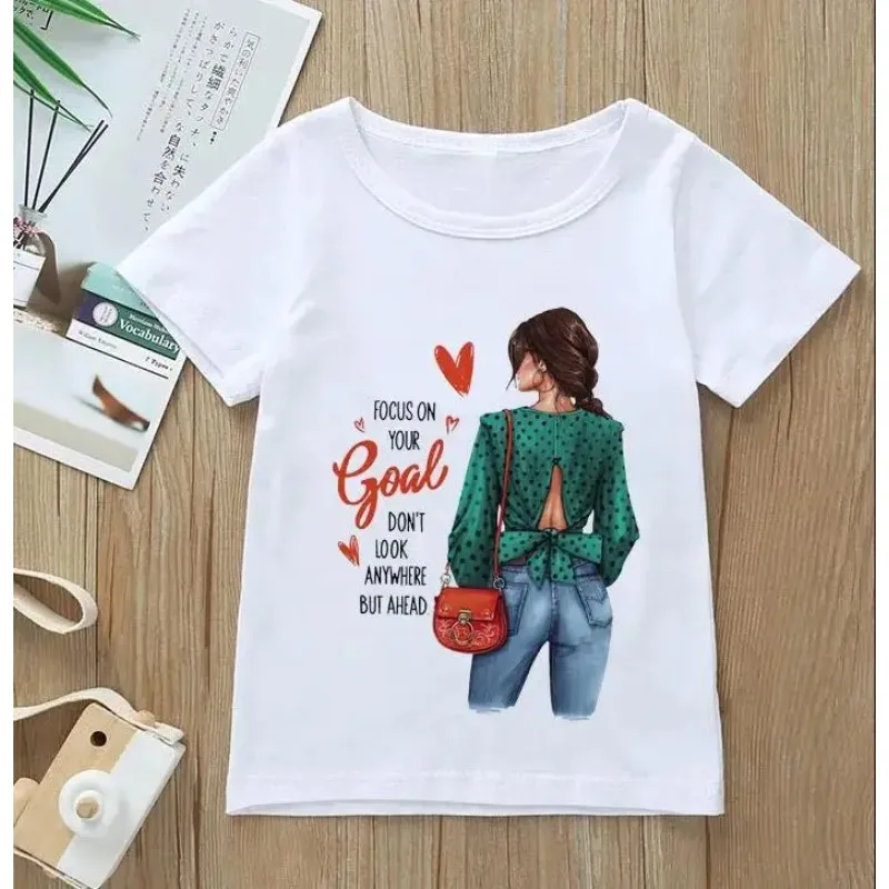 Best .Kids T-shirt Bubble Gum Melanin Black Girl Cool Funny Print White Hip Hop Harajuku Toddler Girls Fashion Cute Top