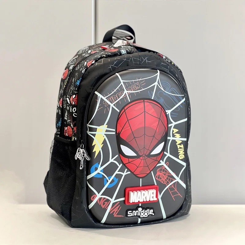 Marvel Smiggle School Bag Superhero Boys Backpack Iron Man Spiderman Student 6-12 Years Old Lightweight Load-reducing Backpack