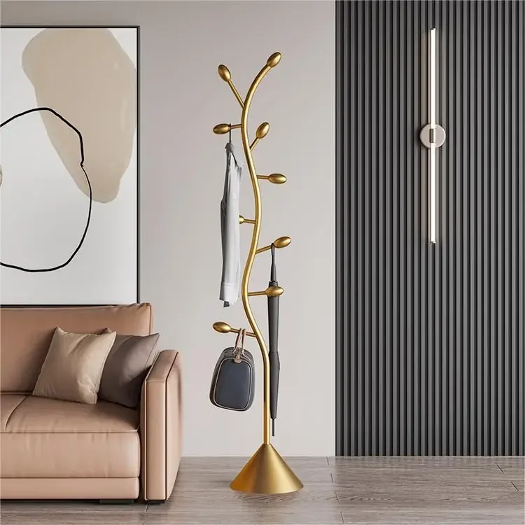 Percha de dormitorio de piso a techo.