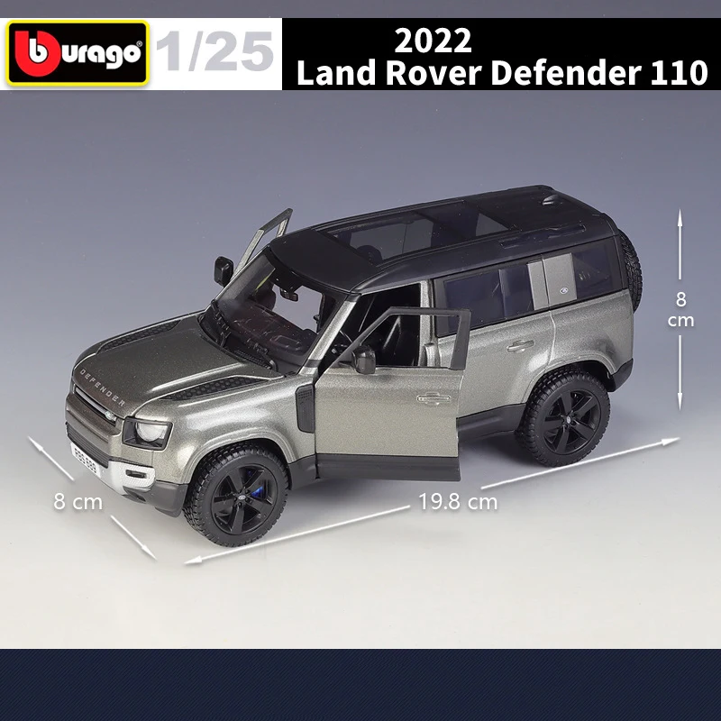 Bburago 1:24 Land Rover Defender 110 SUV Samochód ze Stopu Odlewany i Zabawki Pojazdy Model Samochodu Miniaturowy Model Samochodu Zabawka dla Dzieci