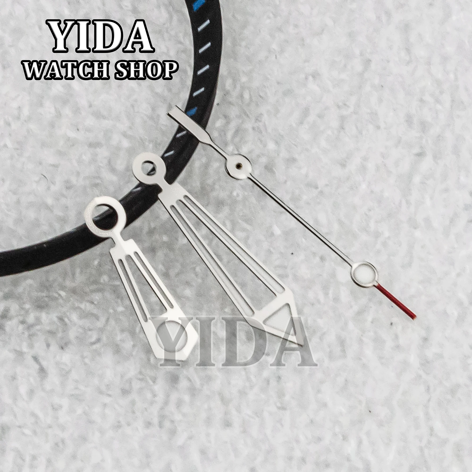 Modified Watch Hands Pointers Green Luminous Needles Silver White Blue Accessories for Seamaster 300 NH35NH36 Automatic Movement