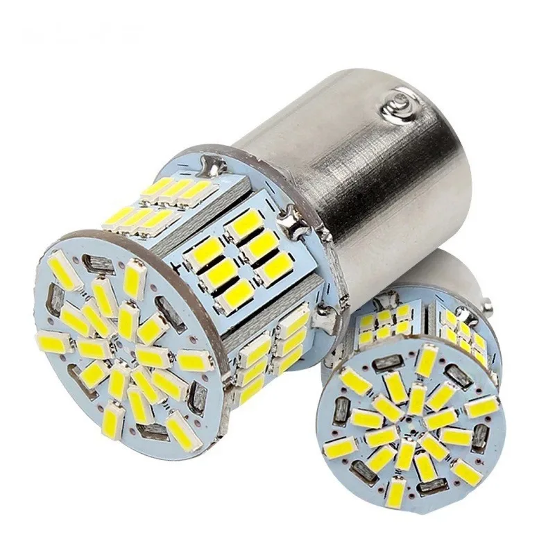 2 шт. 1156 Ba15s P21W светодиодный 54SMD 3014 Canbus автомобильный указатель поворота стоп-сигнал резервного света 12 В