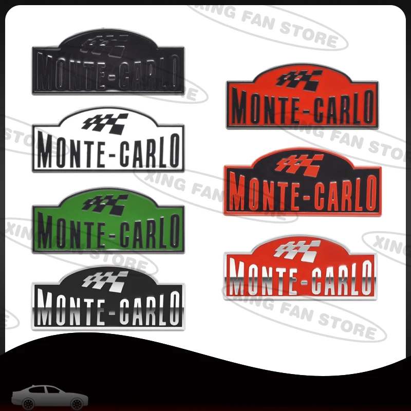 Estilo automático monte carlo grade de metal emblema tronco traseiro do carro emblema decalque corpo adesivo para skoda enyaq octavia yeti superb fabia