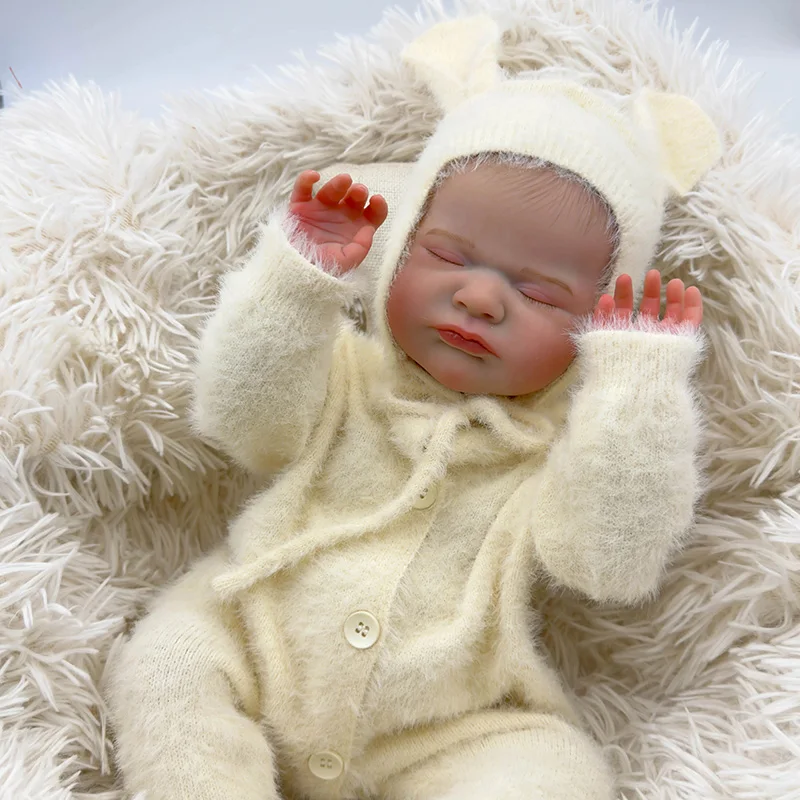 19Inch Reborn Kit Sleeping Max Limited Edition Unpainted Lifelike Reborn Doll Blank Kit with Cloth Body  muñecas reborn kit