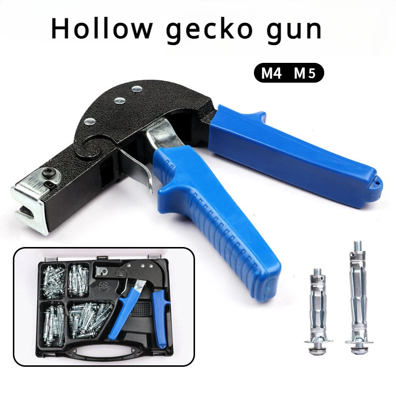 

Hollow Gecko Gun Hand Pulling Rivet Gun72Piece Set Suitable for M4M5 Rivet Wall Gypsum Board Pulling Gun Tool Installation Fixer