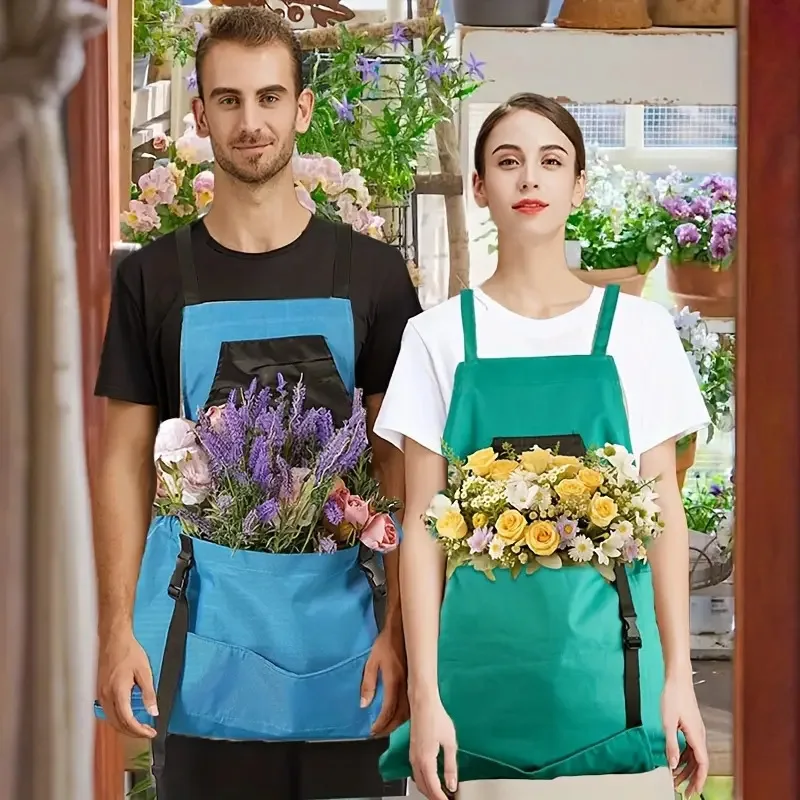 Gardening Apron Large Capacity Fruit Vegetable Picking Large Pockets Storage Orchard Garden Household Use Unisex
