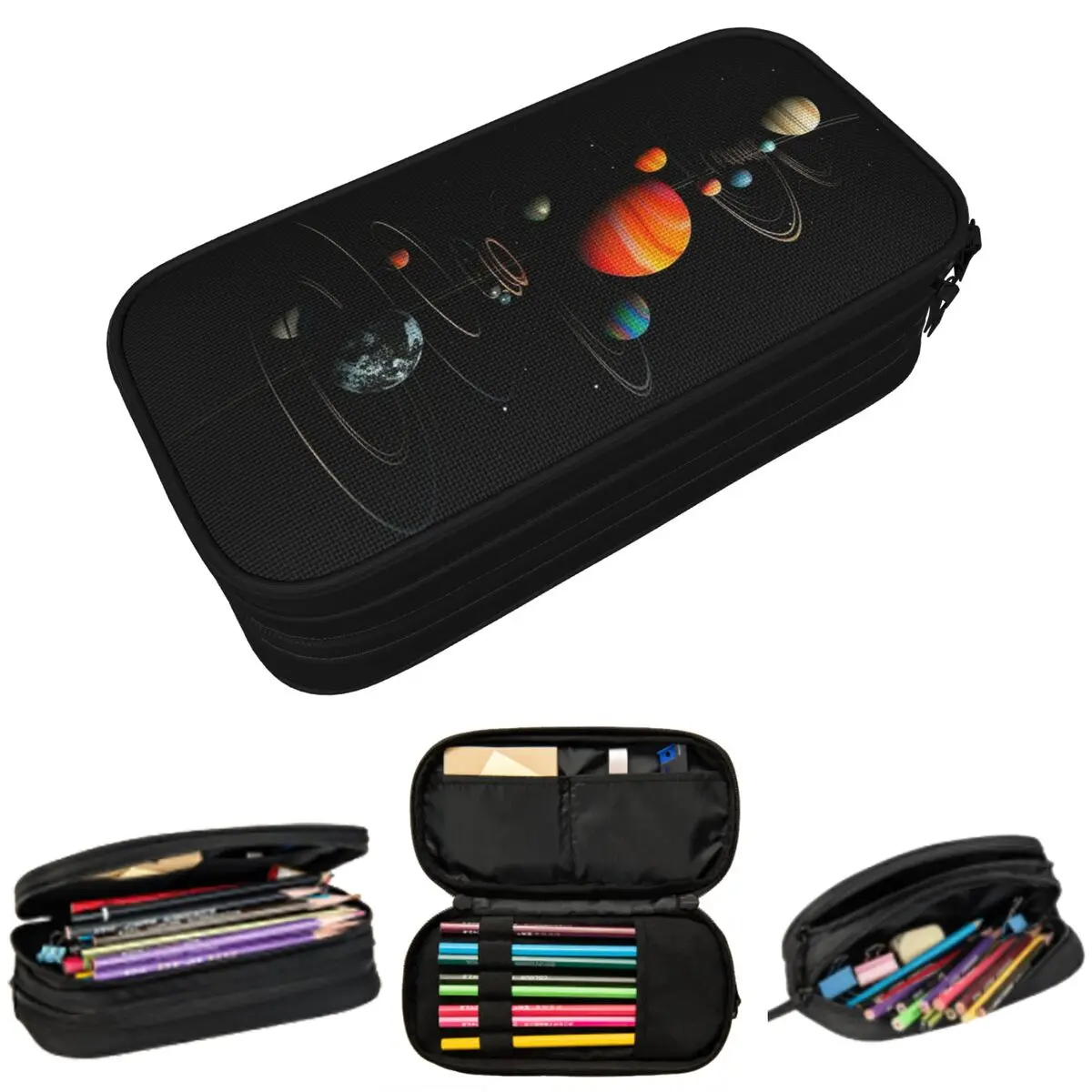Solar System Pencil Case for Boy Girl School Pen Box Pencil Bag Stationery Supplies Pen Holder Bag