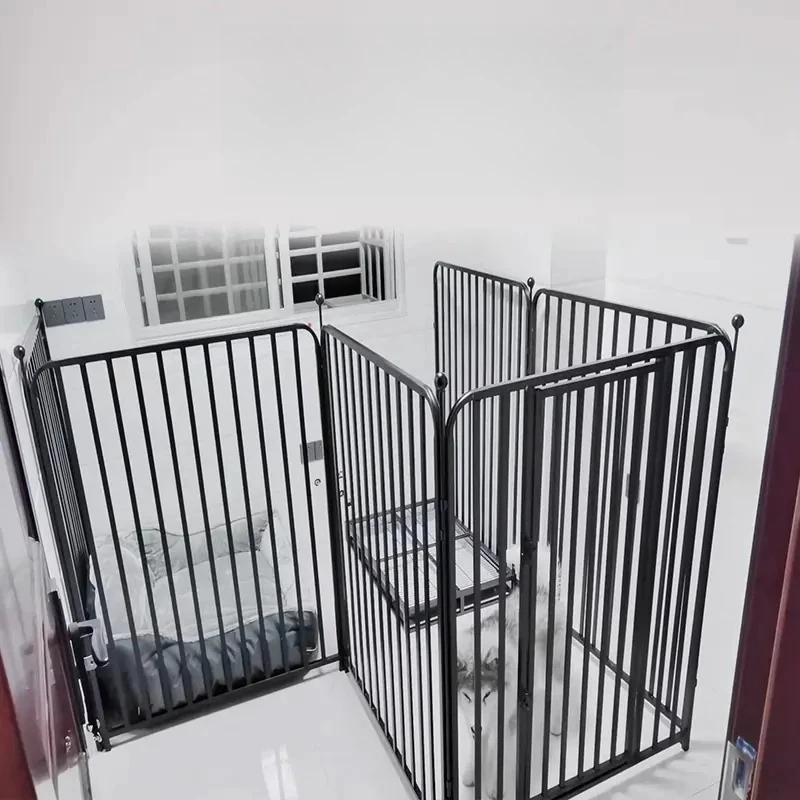 Playpen Grating Modern Dog Fence Large Luxury Folding Indoor Kennel Outdoor Dog Fence Supplies Nordic Kojec Dla Psa Pet Supplies