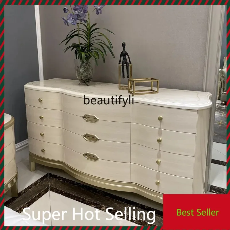 

M71 American light luxury room TV cabinet villa master bedroom video cabinet simple chest cabinet