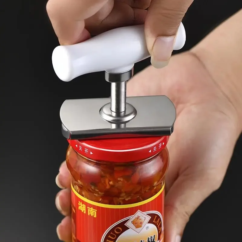 Stanless Steel Jar Opener Bottle Opener and Can Opener for Weak hands for Can Adjustable Size