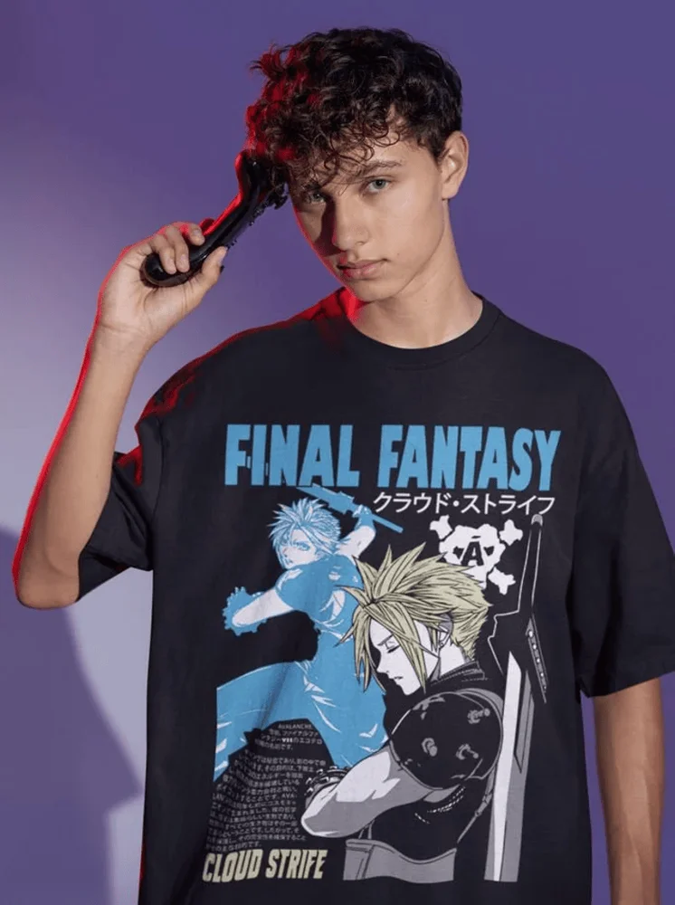 Final Fantasy T-shirt FF Merch Moogle Starry Mako Reactor Gift Anime Shirt