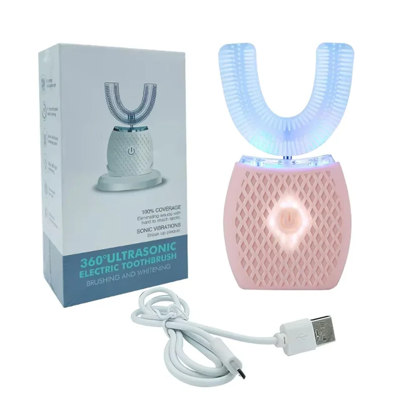 

Частная марка 360-градусная щетка для зубов, автоматическая U-образная зубная щетка, силиконовая щетина, детская электрическая зубная щетка